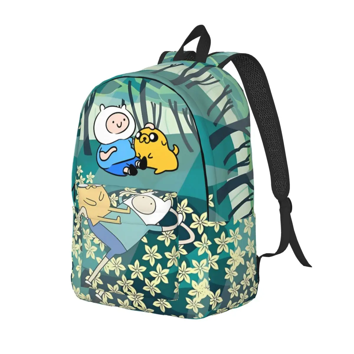 Рюкзак Finn The Human Flowers для детского сада учеников начальной школы приключений сумка