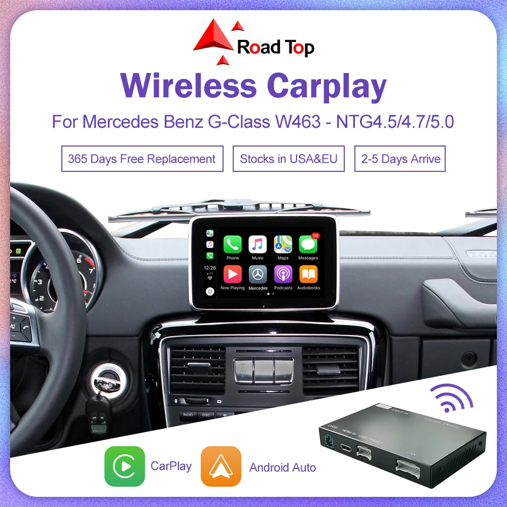 Wireless CarPlay for Mercedes Benz G-Class W463 2012-2018 G63 G65 AMG G500 G 63 65 500 , with Android Auto Mirror Link Camera