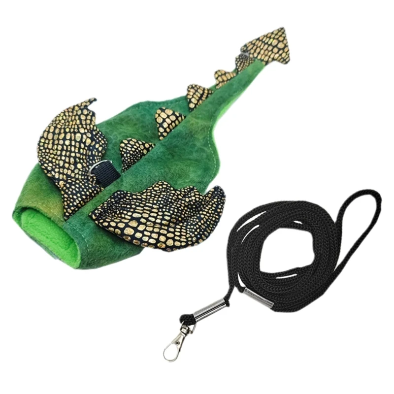 

Регулируемый костюм хомяка-динозавра с эластичным поводком для жилета для кроликов, легкий в управлении поводок для хомяка, для