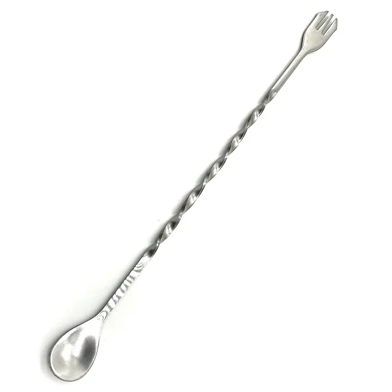 

Long Bar Spoon Stainless Steel Double Head Long Handle Coffee Stirring Bar Spoon Wine Mixing Bar Milk Tea Shop Spoon