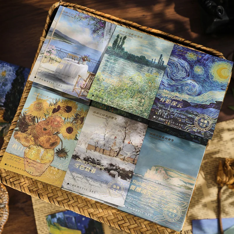 

90pcs/pack Loose-leaf Decorative paper Note Book Oil Painting Manor Retro Ins Style Hand Account Diy Scrapbooking Material paper