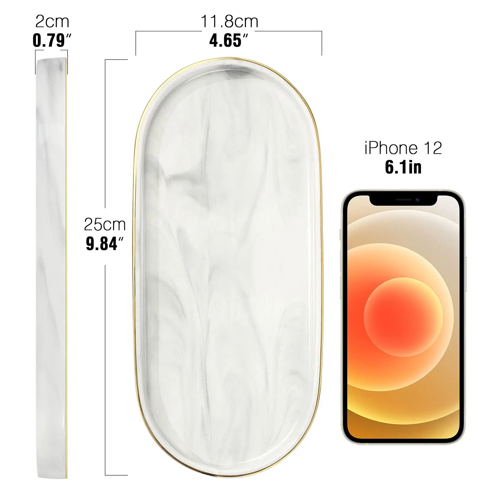 Luxspire Туалетный столик для ванной комнаты Мраморный керамический комод Блюдо