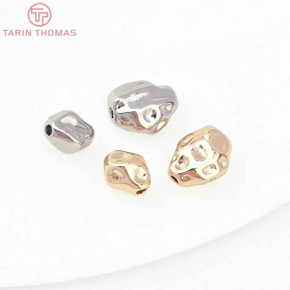 (8507) 6 шт. 7x8 мм 24-каратное золото цвет латунные бусины-разделители браслет бусины