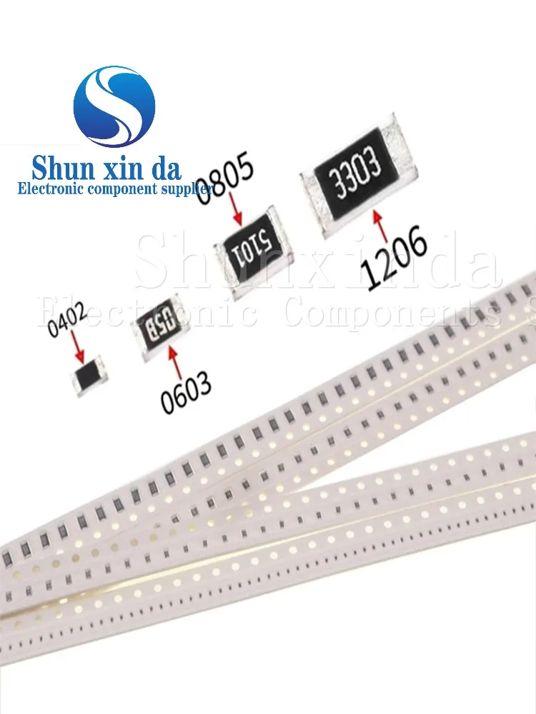200 шт. 1% SMD резистор 0R ~ 10M 1/4W 1 10 1206 100 150 220 330 470 510 Ом Ω 1K 680 K 10K 910 1R 10R 100R 220R 330R 4K7