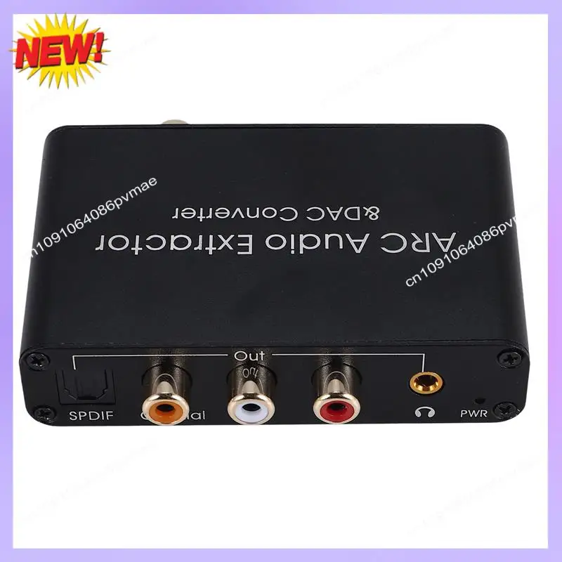 Фото T24C ЦАП Аудиоконвертер ARC Audio Extractor -Совместимый оптический SPDIF коаксиально-аналоговый 3,5 мм цифро-аналоговый №5