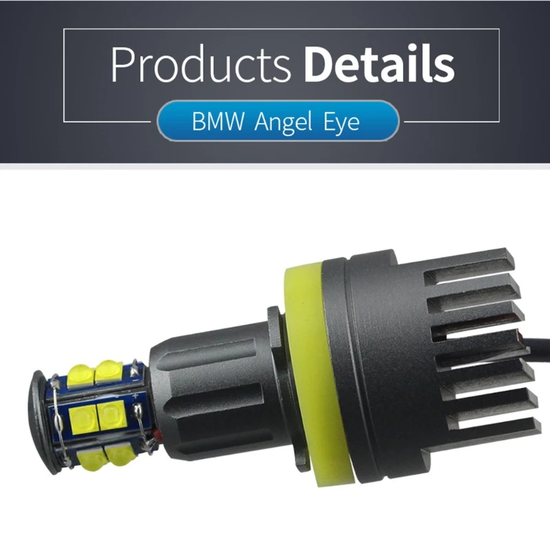 

Angel Eyes H8 120W CREE-LED Marker Halo светильник Error Canbus-1600LM 12V 6000K совместим с E93 E60 E61 E63 E64 E70