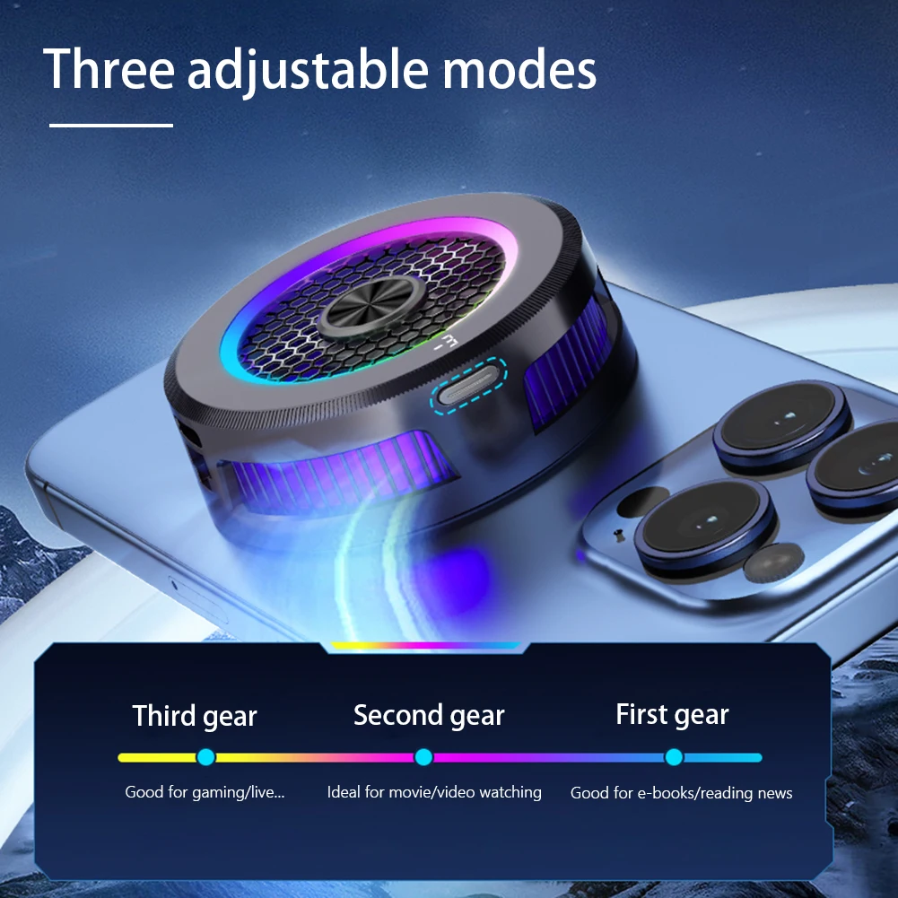 Магнитный Игровой Кулер Hurricane 3 Режима Турбовентилятор Система Охлаждения