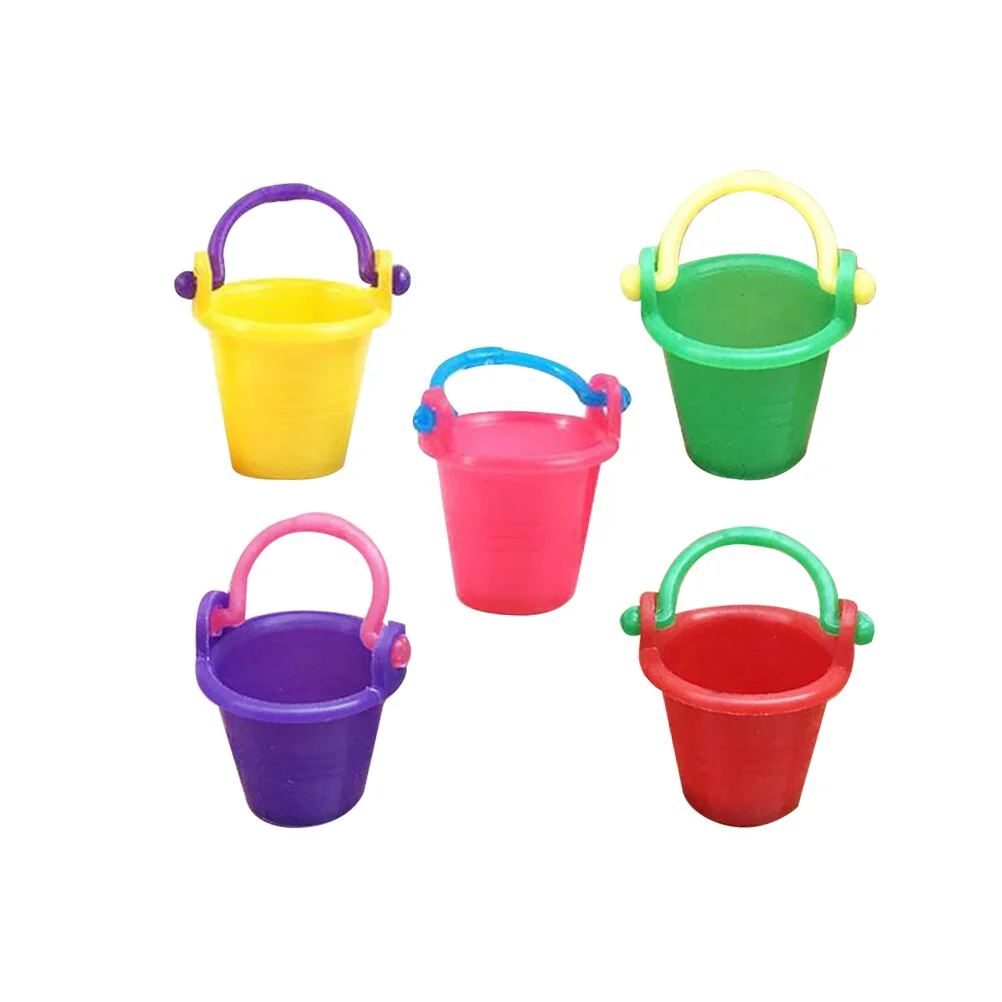 

Children Bucket Miniature Toys Background Plate Buckets Model Adornment Supplies Scene Shooting Props Small Kids Toy