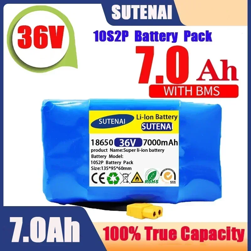 

Перезаряжаемый литий-ионный аккумулятор, 36 В, 12000 мАч, 12 Ач, литий-ионная ячейка для электрического самобалансирующегося скутера, гироскутера, одноколесного велосипеда
