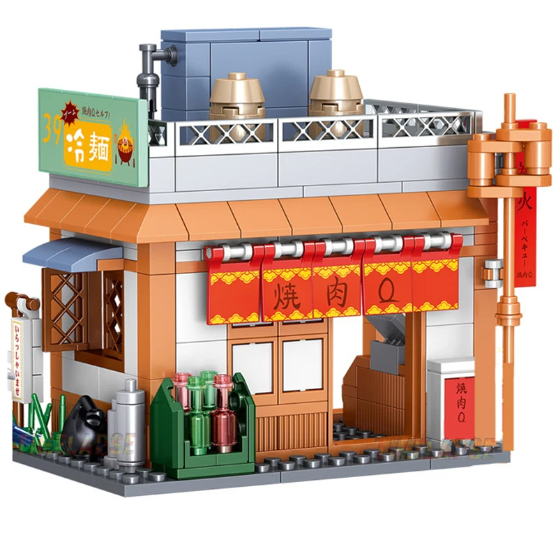 Bloques de construcción de Naruto para niños, casa asada, tienda Uzumakis Kakashis, modelo clásico, 2022