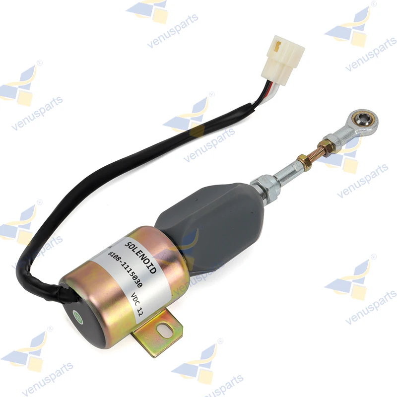 

for Yuchai YC85 YC135 12V & 24V 6108-1115030 Engine Fuel Shutoff Stop Solenoid Excavator Accessories