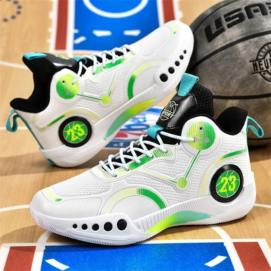 Top Quality Basketball Shoes Men Sneakers Boys Basket Shoes Autumn High Top Anti-slip Outdoor Sports Shoes Trainer Women