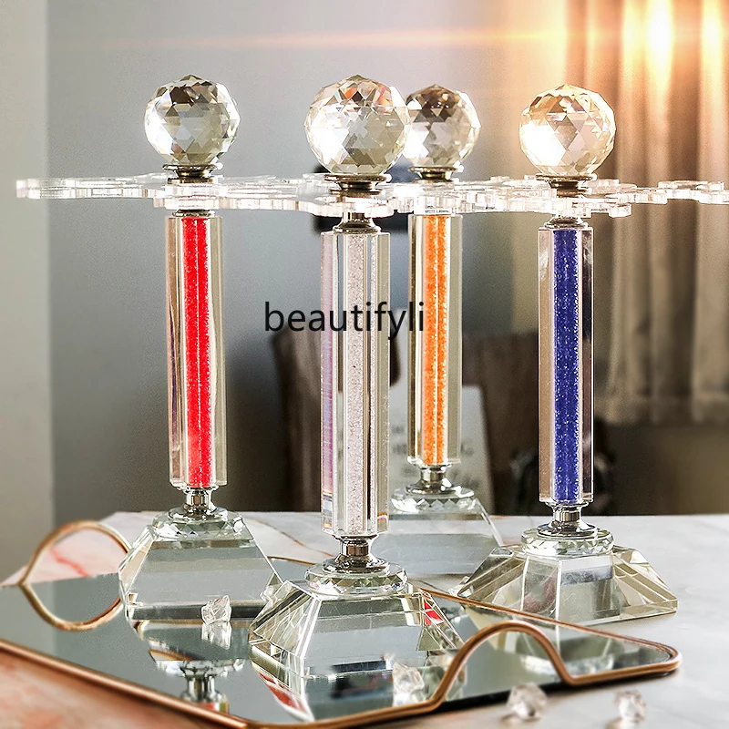 

zqHousehold Wine Glass Holder Decoration Goblet Wine Decorative Upside down Wine Bottle European Style Diamond Rack