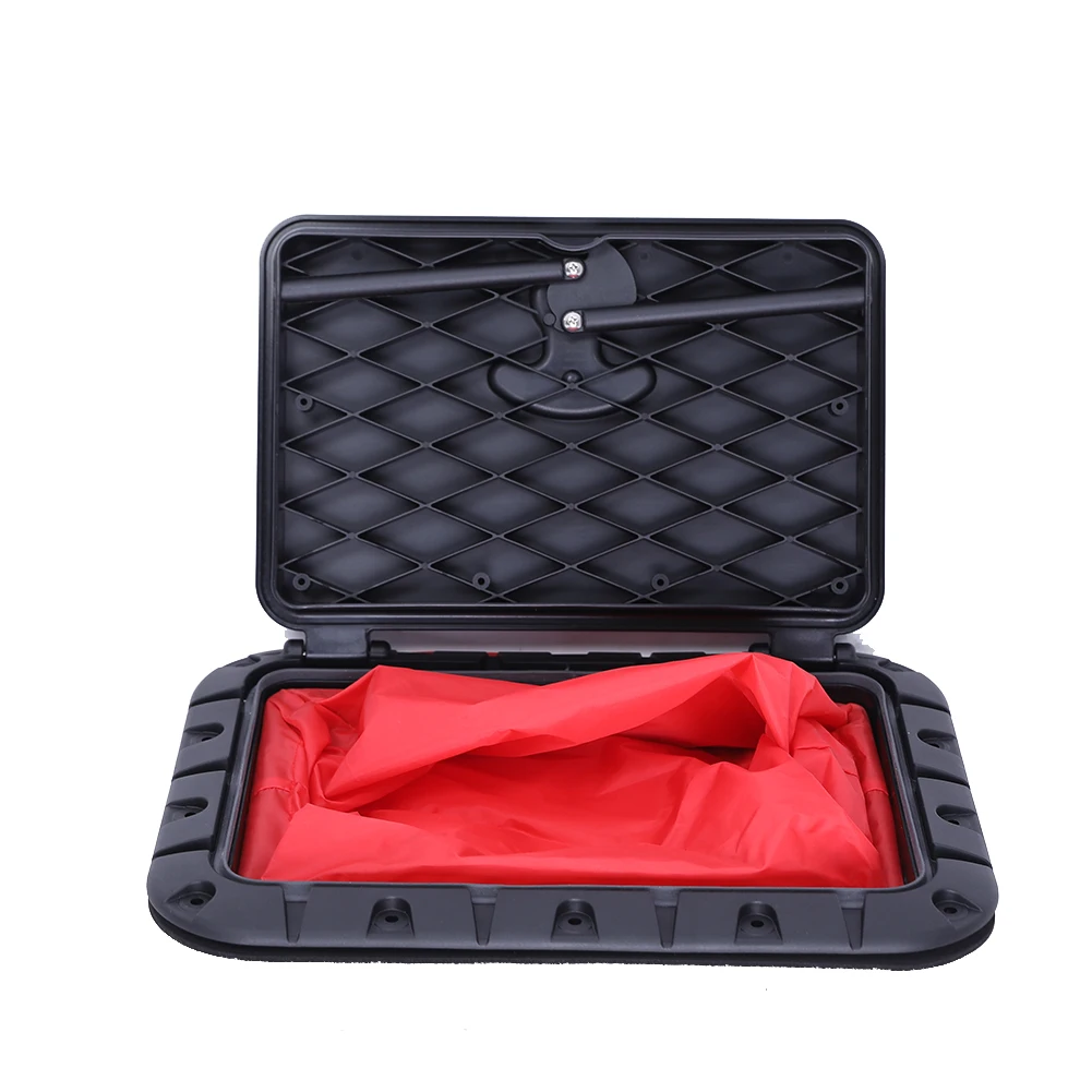 

Marine Deck Plate Square Hatch Pull Out Twist Handle Hatch For Boat Kayak Canoe With Lock Hatch Include Waterproof Red Bag