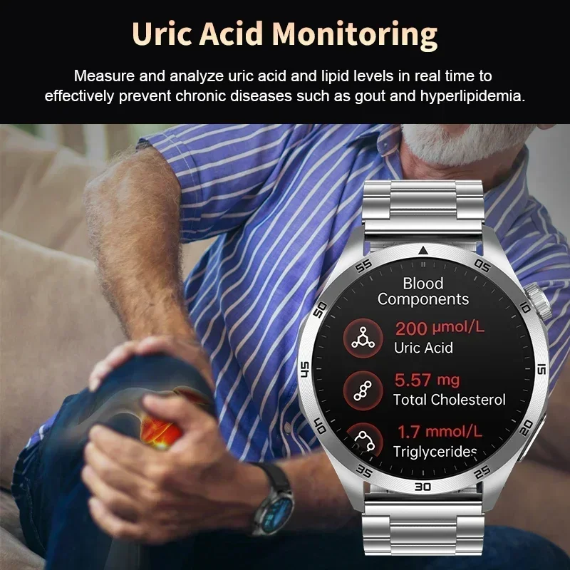 Мужские смарт-часы с функцией измерения уровня сахара в крови