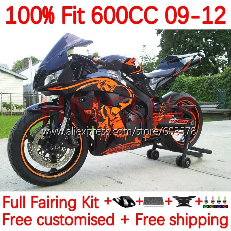 

Injection For HONDA CBR 600 CBR600 RR CC 600RR F5 CBR600RR 2009 2010 2011 2012 600CC 09 10 11 12 Fairing 146No.62 orange matte