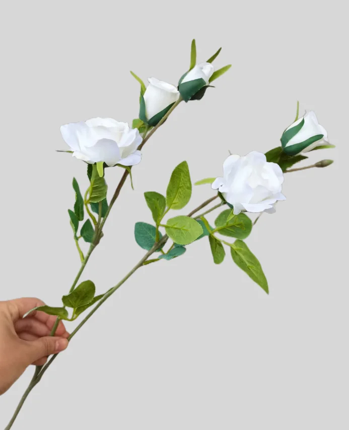 

Искусственные розы YO CHO, шелковые, 5 головок