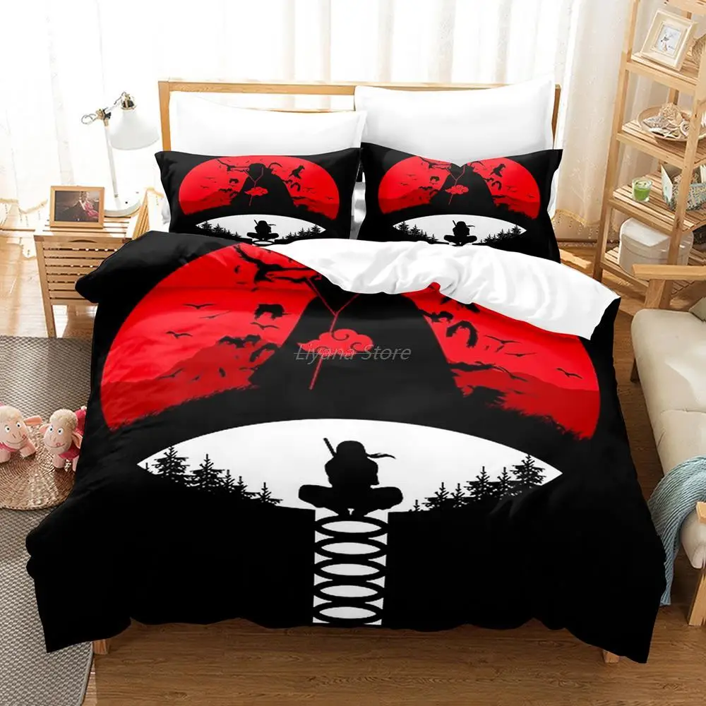

Japan hot man Blood ring eye Bedding Set Single Twin Full Queen King Size winter Set Children's Kid Bedroom Duvetcover Sets 014