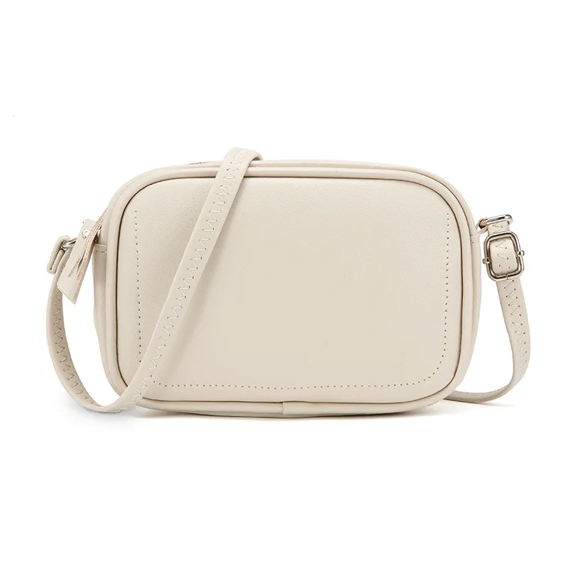 

Women's Shoulder Bags Simple Zipper Designer High Quality Leather Messenger Bags Handbags Solid Color Females Crossbody Bag