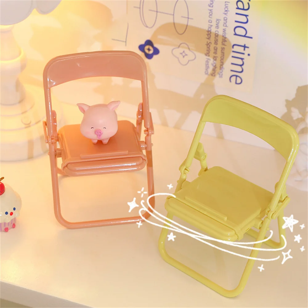 

Kawaii Chair Phone Holder Business Card Note Holder Adjustable Phone Rack Office Desk Organizer Desktop Display Stand Desk Set