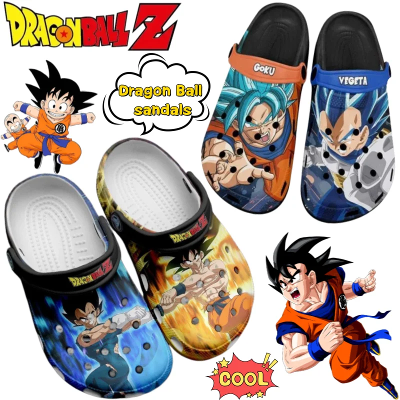 Фото Шлепанцы Dragon Ball Son Goku Kakarotte Vegeta с ярким аниме-принтом, летние, нескользящие, дышащие, для мужчин и женщин №1