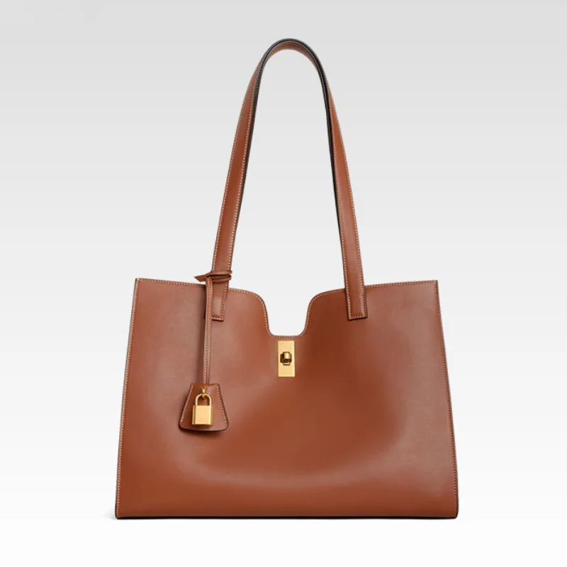 Women's Luxury Handbag 2023 New Tote Bag Genuine Leather Shopping Bag Female Fashion Large Capacity Underarm One Shoulder Bag