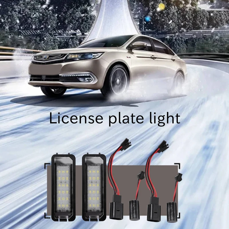2 шт. 12 В светодиодные лампы освещения номерного знака для Golf 4 5 6 7 освещение