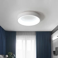 nordic led ceiling lights fixtures bedroom round living lamps with remote control study office decoration black circle lighting