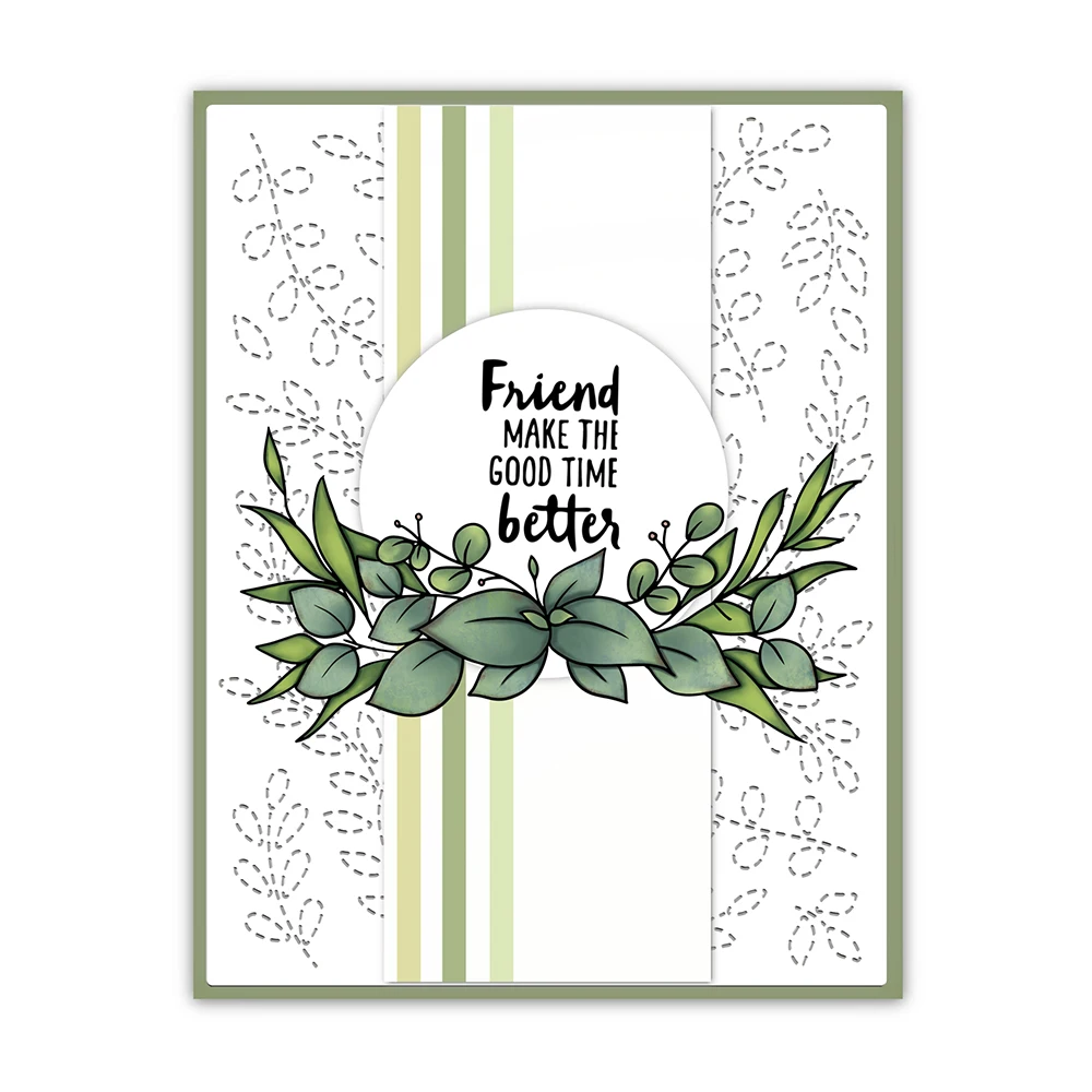 Рукавные весенние штампы с зелеными листьями прозрачный набор штампов DIY