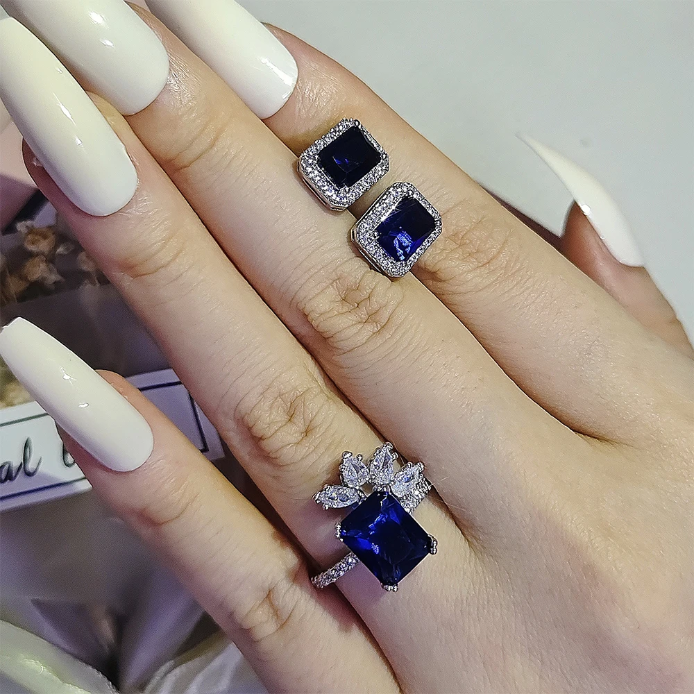 

Комплект ювелирных изделий для невесты, серебристого цвета, 2 шт./упаковка, J7951