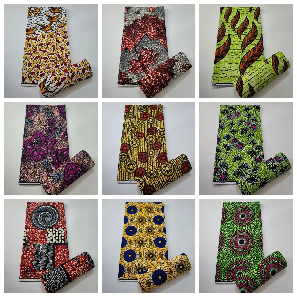 

African Wax Fabric Lastest Prints 100% Cotton sewing Material High Quality Pagne Nigeria Ankara 2021Printed For Sewing Dress