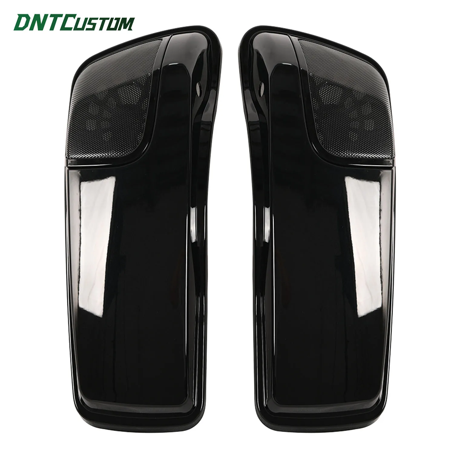 Фото DNTCUSTOM CVO Style 5x7 Крышки кофров для динамиков, глянцево-черные, заменяющие оригинальные, для мотоциклов Harley Touring 2014-2023 годов выпуска. №4