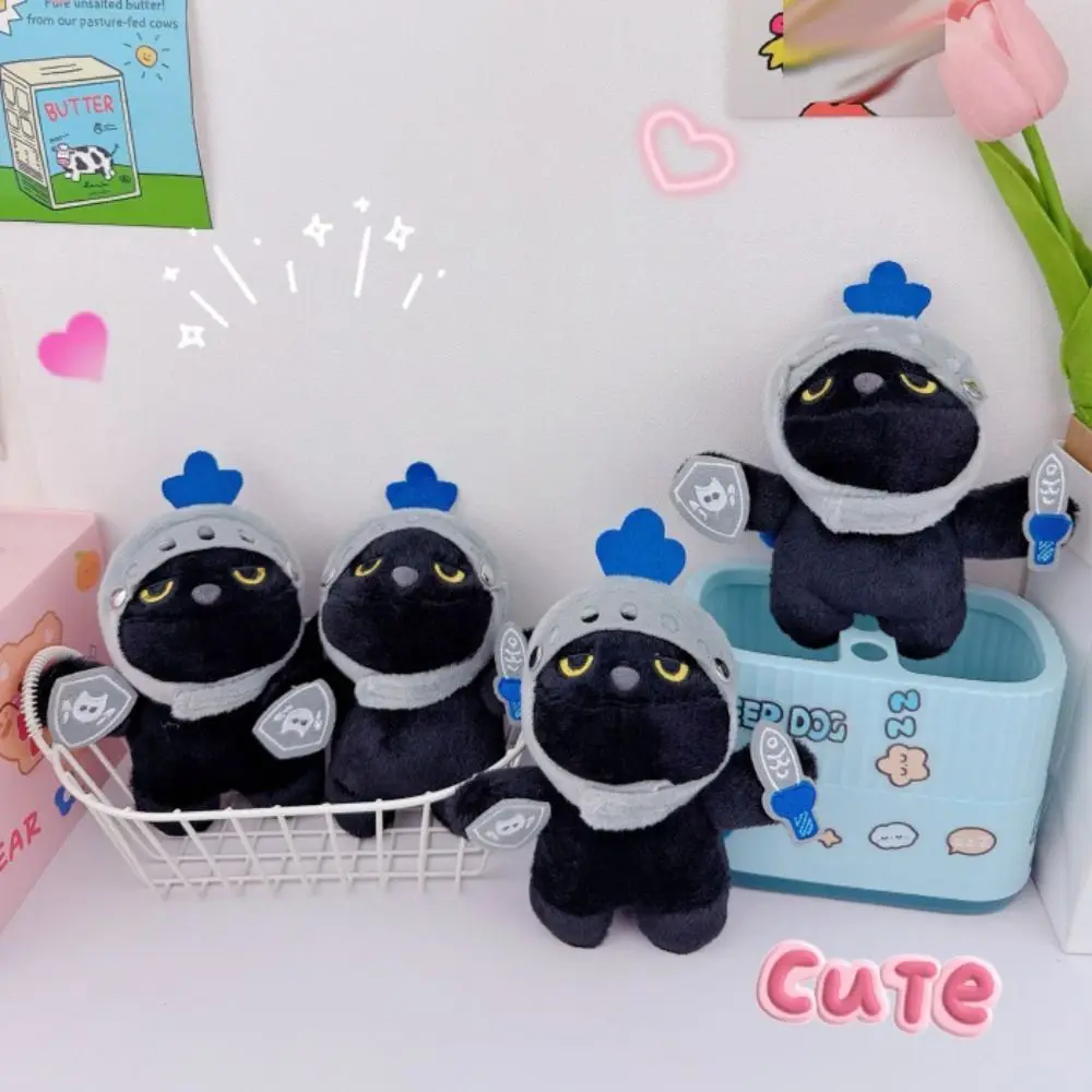 Сопровождающая кукла Щит Рыцарь Кот Плюшевая Брелок Милый кот игрушка Подвеска