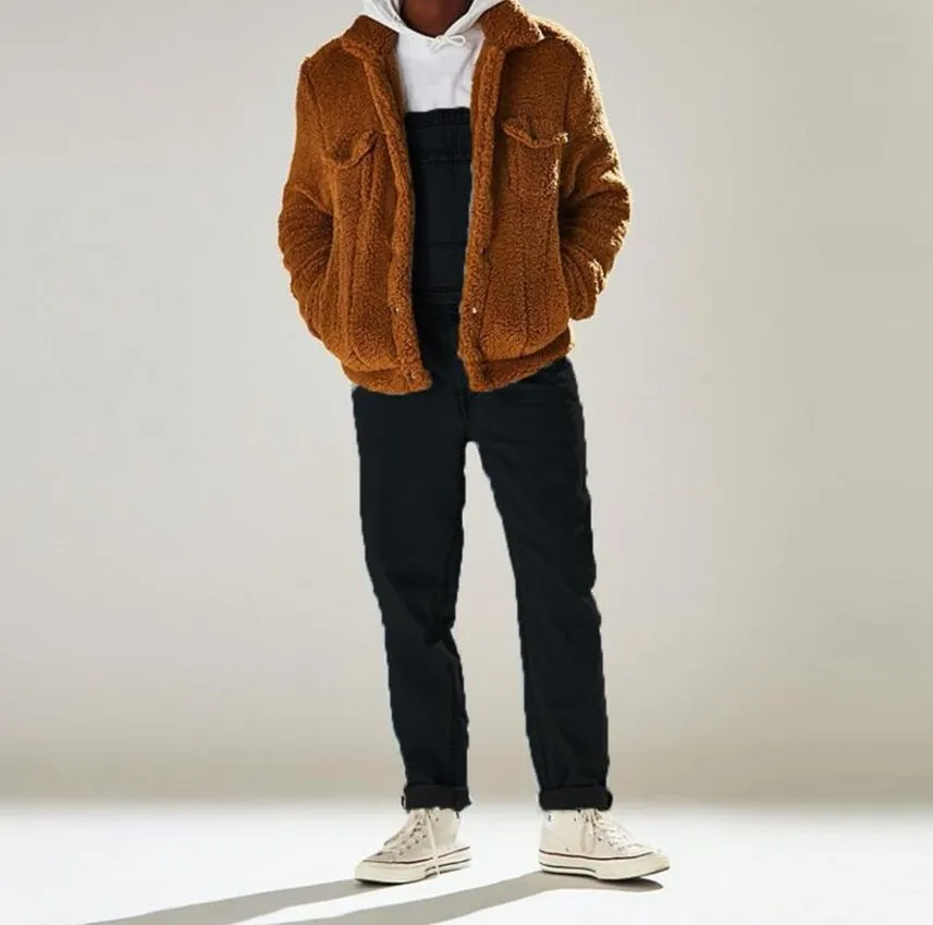 Men's Jeans Fashion Street High-waisted Strap Pants Jumpsuit Large Size Bib Overalls Old Retro Multiple pockets Jeans