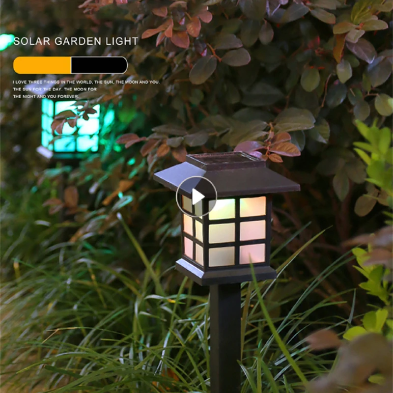 

2pcs Solar Garden Light Lantern Waterproof Landscape Lighting For Pathway Patio Yard Lawn Decoration Outdoor Solar Powered Lamp