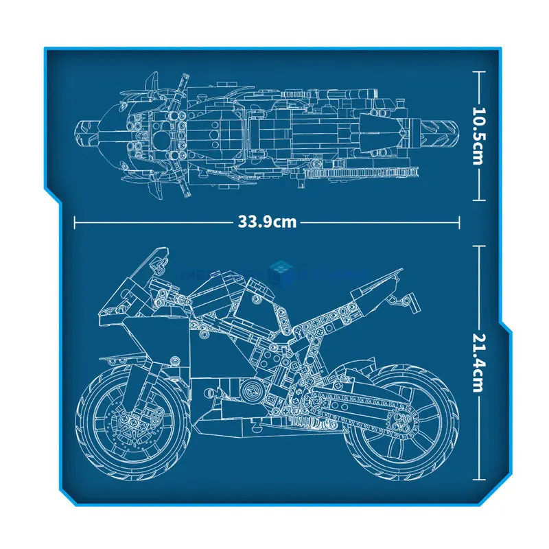 S1000RR дорожный мотоцикл MOC горный Автомобиль Спорт скоростной Кирпичи Модель