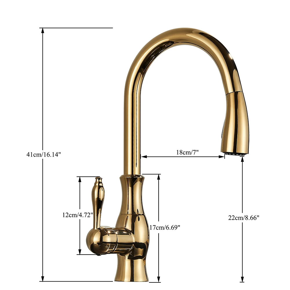 Выдвижной Смеситель для кухни с поворотом на 360 градусов