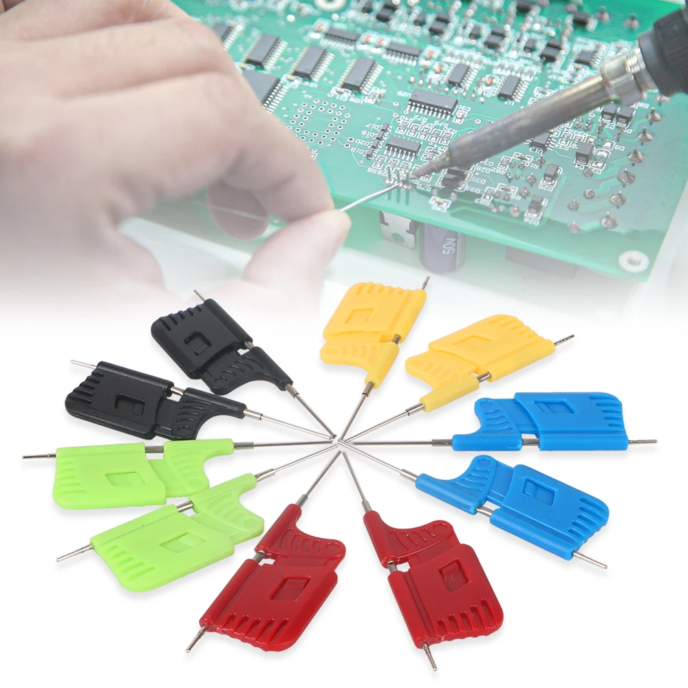 10Pcs SDK08 Test Clip Multifunctional Electrical Testing Ultra Small Clip Test Clamp 40V SMD Gripper IC Test Hook Clips