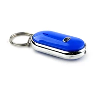 new smart finder key whistle sensors white 1 pcs keychain sound led with whistle claps finder locator find lost key 25