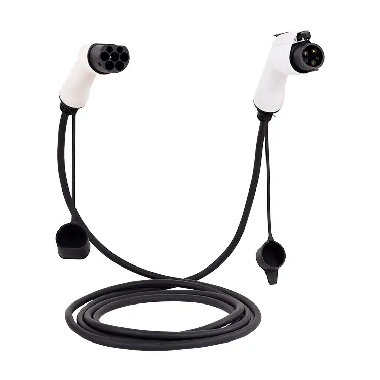 

High quality J1772 electric car Type 1 to Type 2 mode 3 double gun male and female ev charger plug