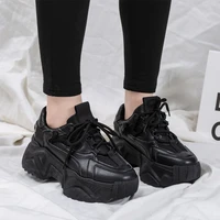 mode platform sneakers voor vrouwen dikke bodem zwart vulcaniseer schoenen vrouw 2022 lente dames mesh sport schoenen a1 78