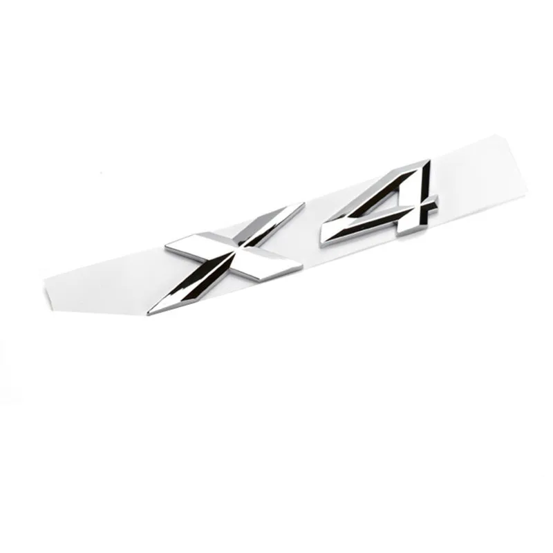 

X4 Серебряный Черный ABS Автомобильная эмблема задний значок наклейка аксессуары Наклейка с эмблемой багажника для BMW X 4