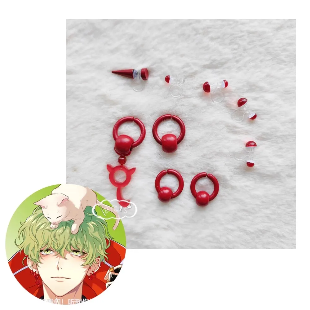 Paradox Live Masaki Hokusai Coplay серьги-клипсы для ушей реквизит женщин и мужчин Хэллоуин