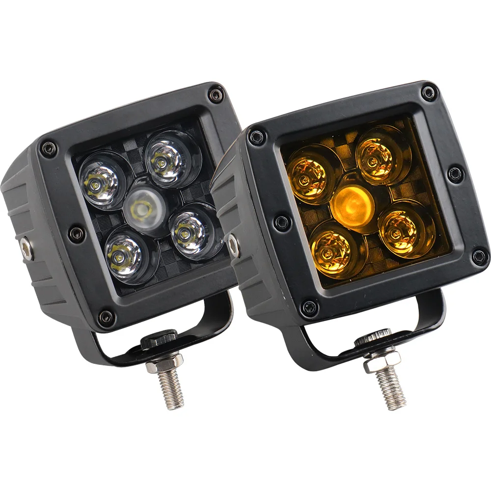 

Auto Led Spotlight Off-road Fog Cube Lamp Vehicle Driving Auxiliary Work Light Waterproof LED Working Lighting White Yellow
