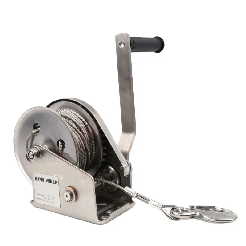 1200lbs 1800lbs 2600lbs manual mini hand anchor winch hand stainless steel winch 2600lbs 15m