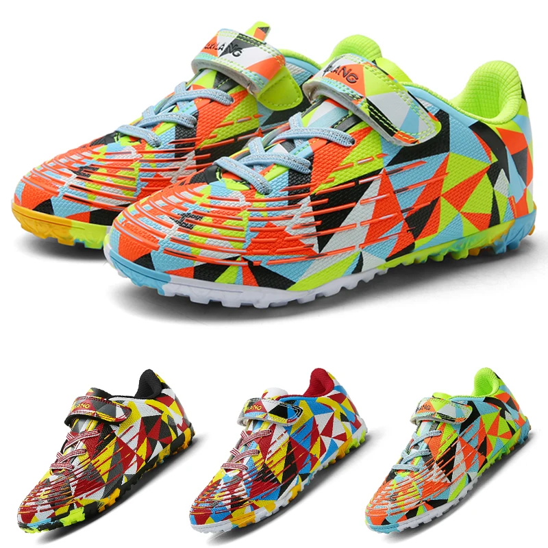 

Stylish And Comfortable Boys Girls Training Game Sneakers Indoor Outdoor Lawn You th Student Soccer Shoes 29-37#