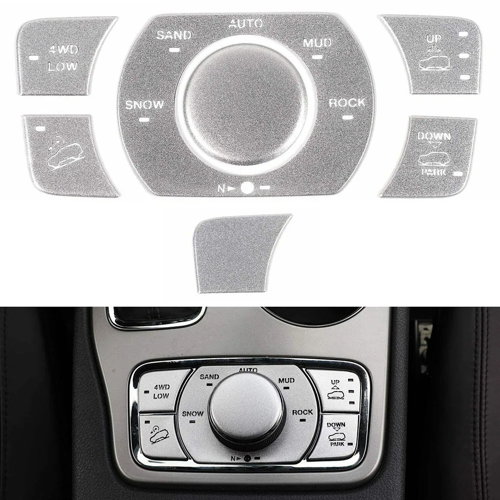 

Four Wheel Drive Control Button Decor Cover For Jeep Grand Cherokee 2016+ Silver Four-Wheel Drive Control Button Decor Cover New