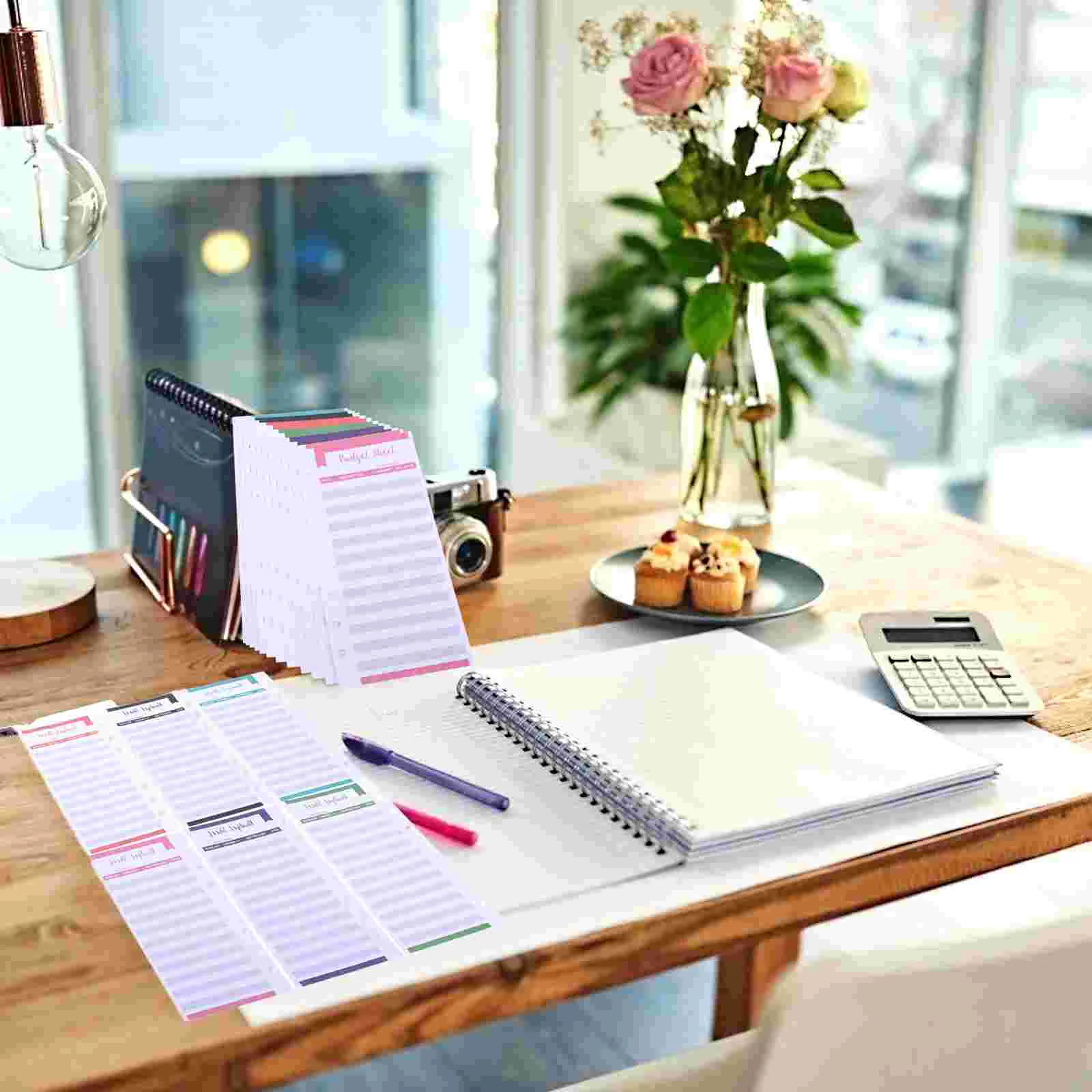 

20 Pcs Budget Card Office Calendar Money Organizer Notebook Double Offset Paper