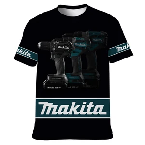 Imported Makita Tools 3d Printed T-shirts Men Casual Round Neck Sports Tops Loose Breathable Oversized Tee Sh