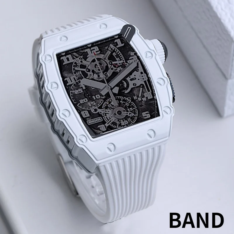 Conjunto de correa deportiva de acero inoxidable para Apple watch Series 7 SE 6 5 4, funda de reloj inteligente de Metal de 44mm, herramientas de correa de goma para iwatch